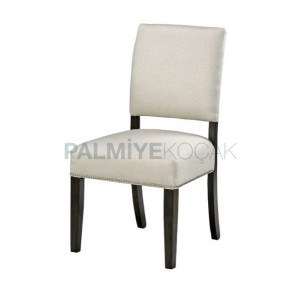 Gri Kumaş Döşemeli Modern Ahşap Sandalye